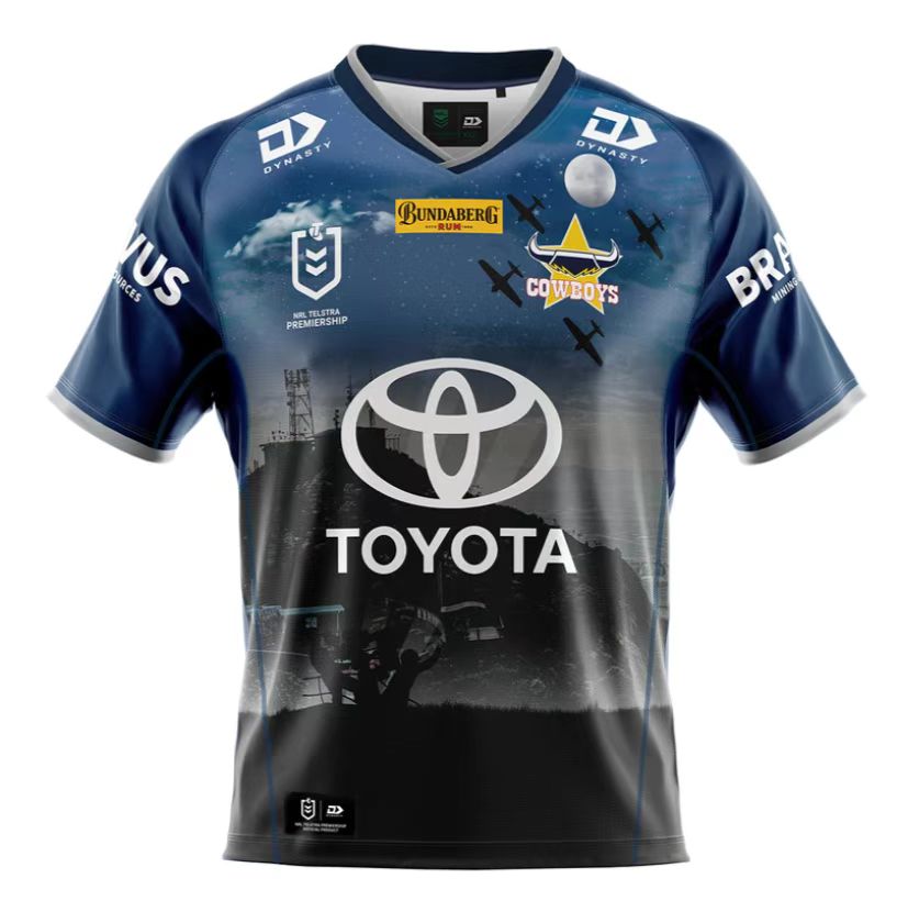 2022 Season North Queensland Cowboys A13 Dark-Blue Rugby Jersey